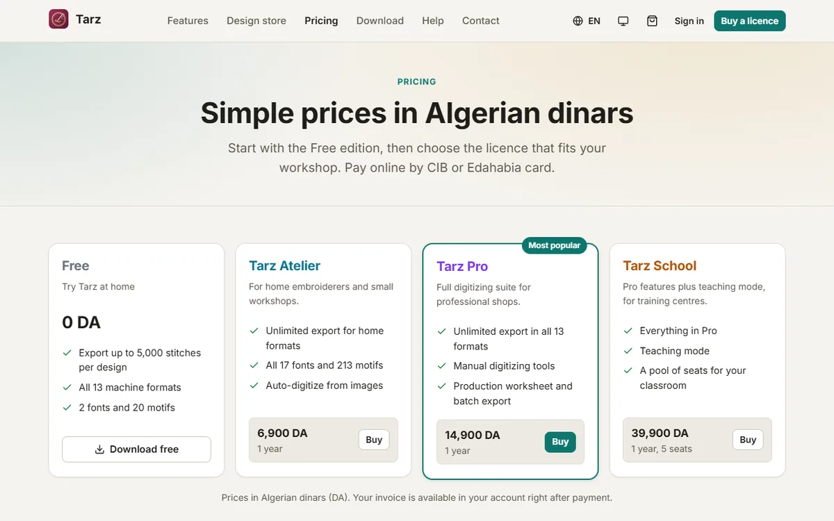 Pay with a CIB or Edahabia card