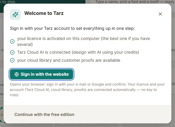 Sign in with your Google account